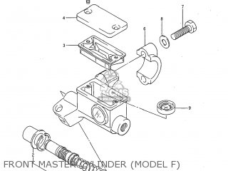 FRONT MASTER CYLINDER (MODEL F) - RM125 1984 (E) USA (E03)