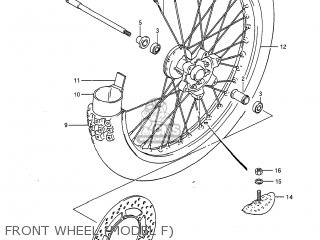 FRONT WHEEL (MODEL F) - RM125 1984 (E) USA (E03)