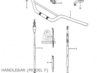 HANDLEBAR (MODEL F) - RM125 1984 (E) USA (E03)