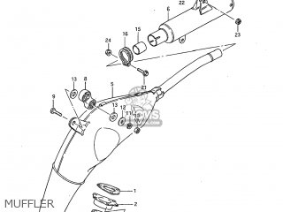 MUFFLER - RM125 1984 (E) USA (E03)