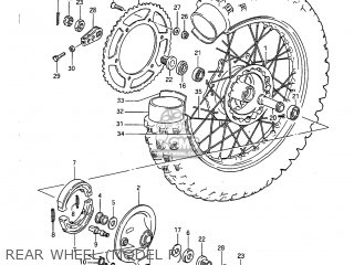 REAR WHEEL (MODEL F) - RM125 1984 (E) USA (E03)