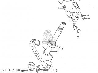 STEERING STEM (MODEL F) - RM125 1984 (E) USA (E03)