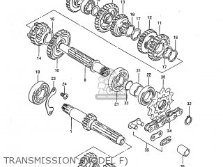TRANSMISSION (MODEL F) - RM125 1984 (E) USA (E03)