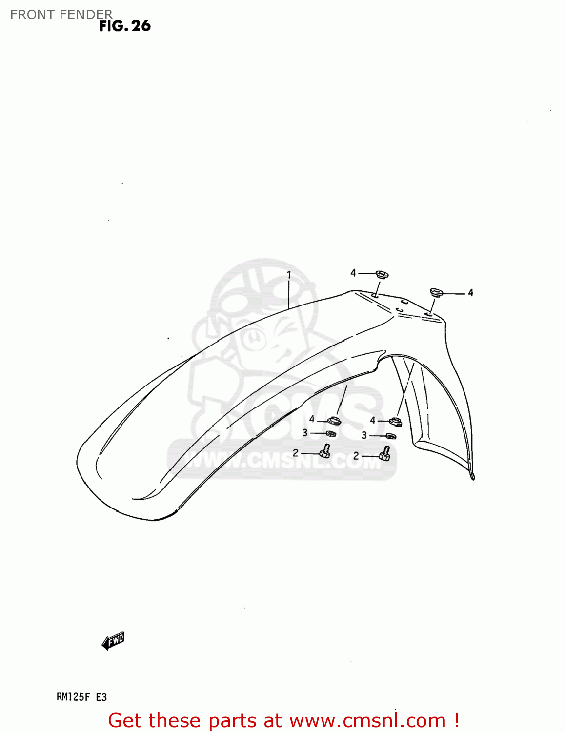 FRONT FENDER RM125 1985 (F) USA (E03)