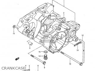 CRANKCASE - RM125 1985 (F) USA (E03)