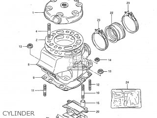CYLINDER - RM125 1985 (F) USA (E03)