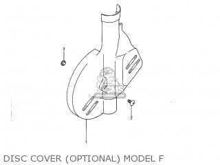 DISC COVER (OPTIONAL) MODEL F - RM125 1985 (F) USA (E03)