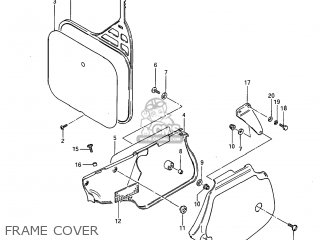 FRAME COVER - RM125 1985 (F) USA (E03)