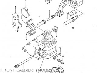 FRONT CALIPER  (MODEL F) - RM125 1985 (F) USA (E03)