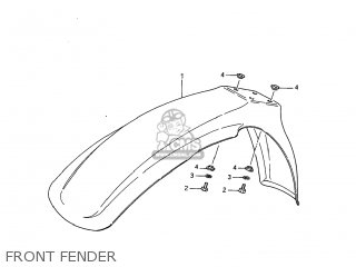FRONT FENDER - RM125 1985 (F) USA (E03)