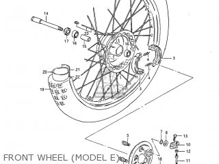 FRONT WHEEL (MODEL E) - RM125 1985 (F) USA (E03)