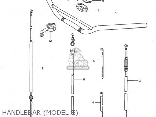 HANDLEBAR (MODEL E) - RM125 1985 (F) USA (E03)