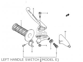 LEFT HANDLE SWITCH (MODEL E) - RM125 1985 (F) USA (E03)