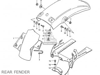 REAR FENDER - RM125 1985 (F) USA (E03)