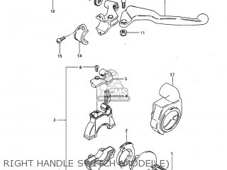 RIGHT HANDLE SWITCH (MODEL E) - RM125 1985 (F) USA (E03)