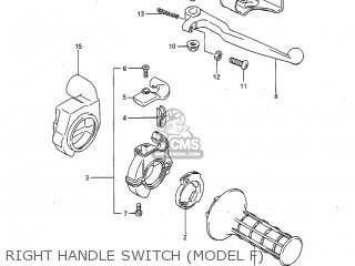 RIGHT HANDLE SWITCH (MODEL F) - RM125 1985 (F) USA (E03)