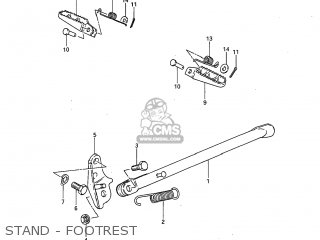 STAND - FOOTREST - RM125 1985 (F) USA (E03)
