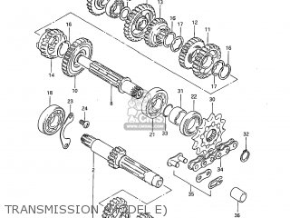 TRANSMISSION (MODEL E) - RM125 1985 (F) USA (E03)