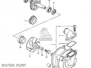 WATER PUMP - RM125 1985 (F) USA (E03)