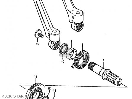 KICK STARTER - RM125 1986 (G) GENERAL FRANCE AUSTRALIA (E01 E04 E24)