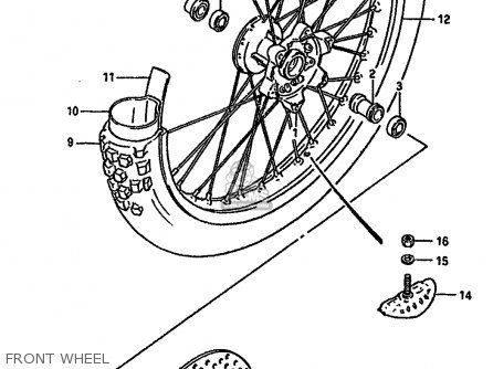 FRONT WHEEL - RM125 1986 (G) GENERAL FRANCE AUSTRALIA (E01 E04 E24)