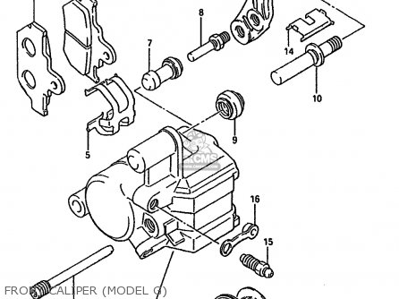 FRONT CALIPER (MODEL G) - RM125 1986 (G) GENERAL FRANCE AUSTRALIA (E01 E04 E24)