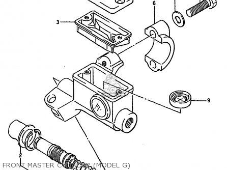 FRONT MASTER CYLINDER (MODEL G) - RM125 1986 (G) GENERAL FRANCE AUSTRALIA (E01 E04 E24)
