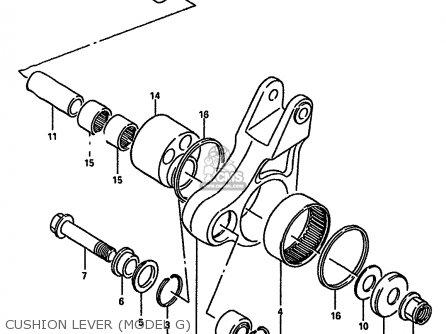 CUSHION LEVER (MODEL G) - RM125 1986 (G) GENERAL FRANCE AUSTRALIA (E01 E04 E24)