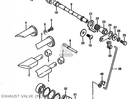 EXHAUST VALVE (MODEL H/J) - RM125 1986 (G) GENERAL FRANCE AUSTRALIA (E01 E04 E24)