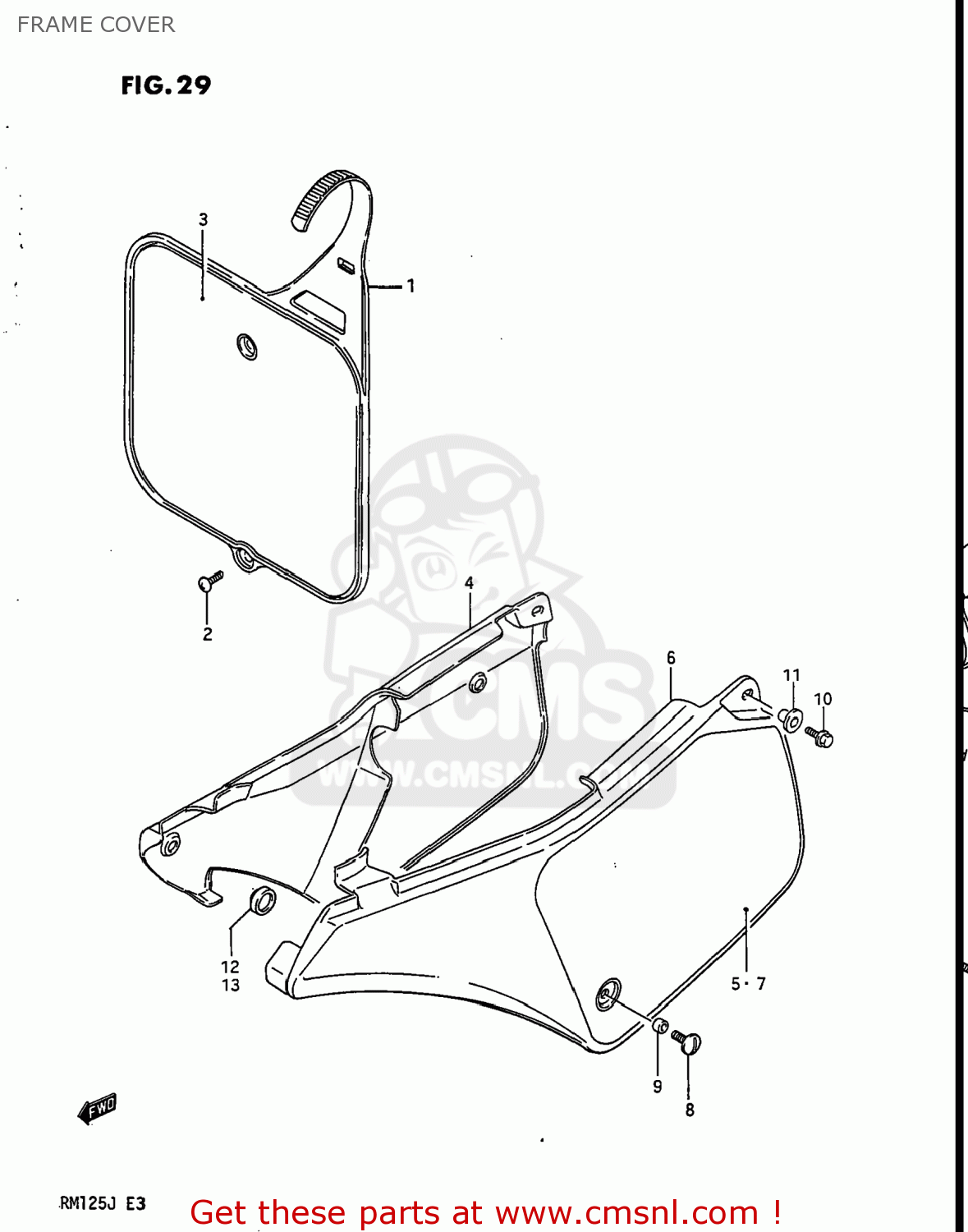 FRAME COVER RM125 1986 (G) USA (E03)