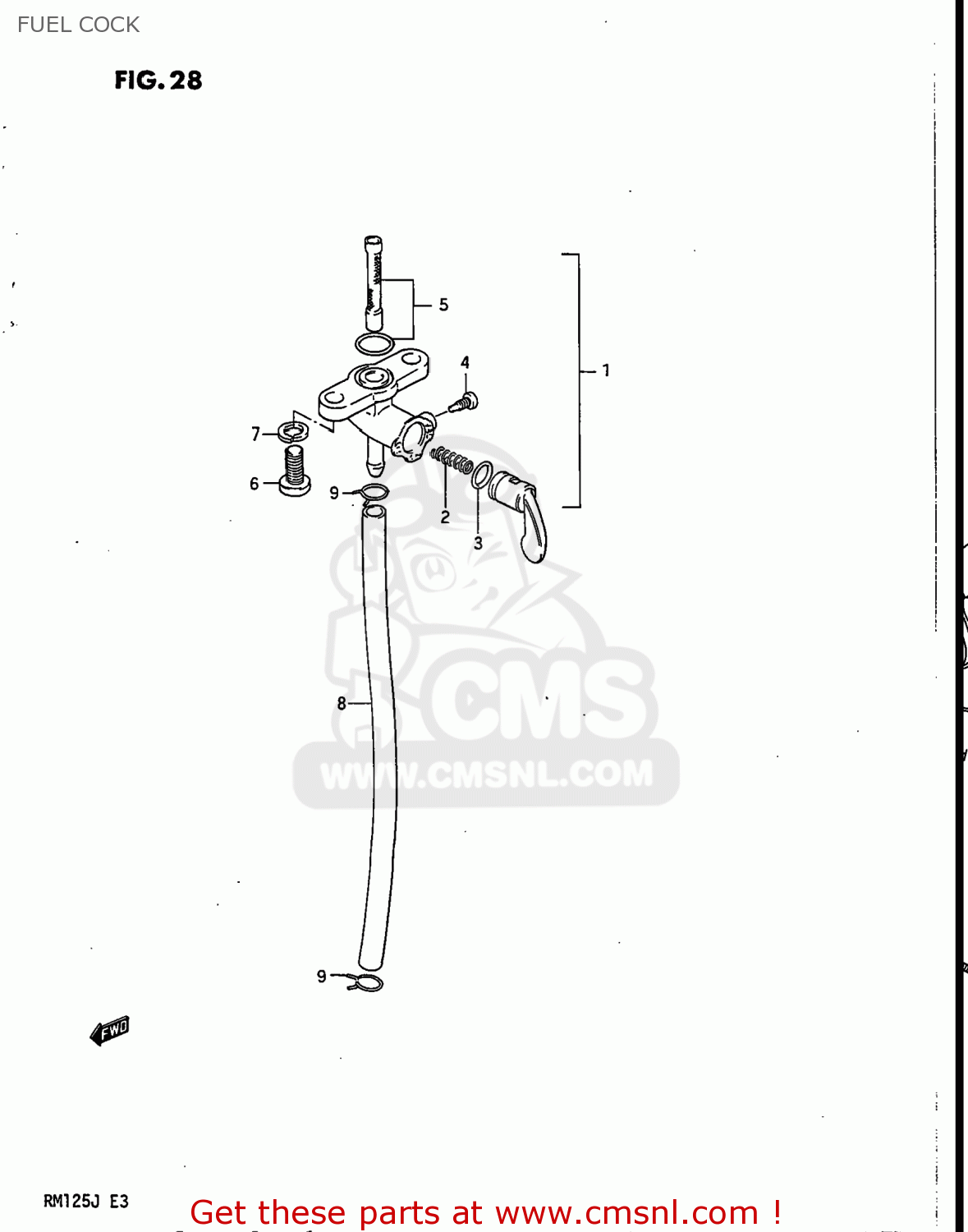 FUEL COCK RM125 1986 (G) USA (E03)