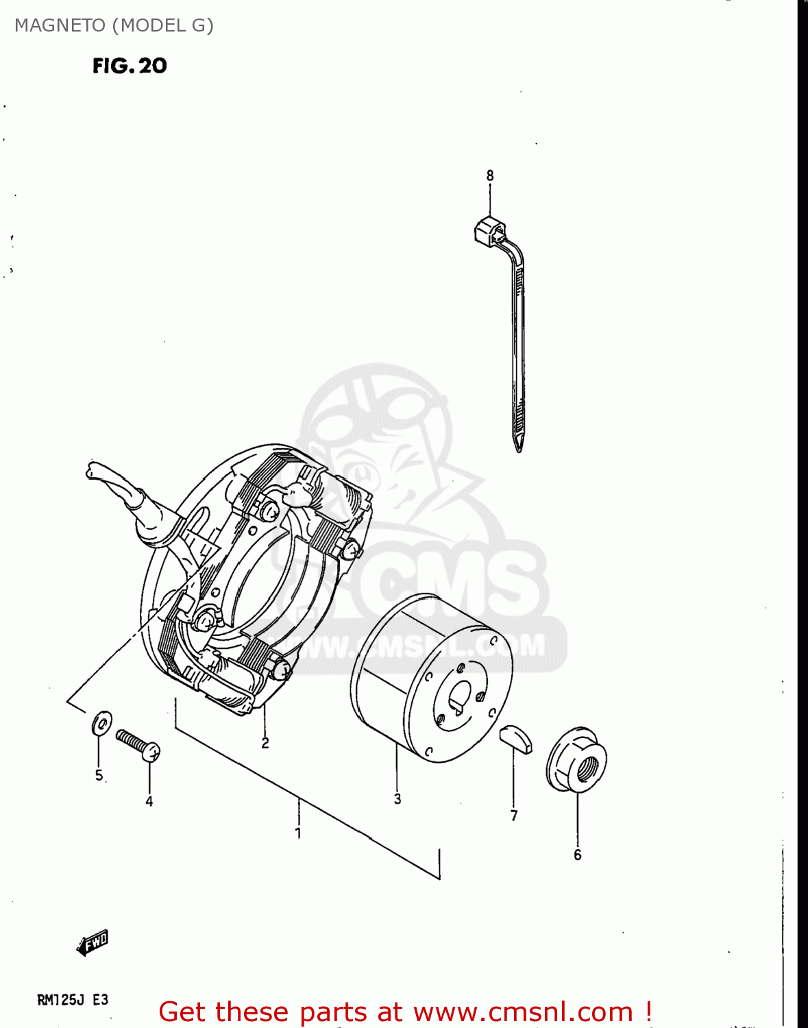 MAGNETO (MODEL G) RM125 1986 (G) USA (E03)
