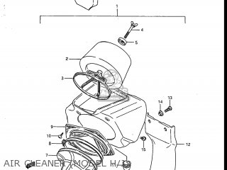 AIR CLEANER (MODEL H/J) - RM125 1986 (G) USA (E03)