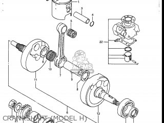 CRANKSHAFT (MODEL H) - RM125 1986 (G) USA (E03)
