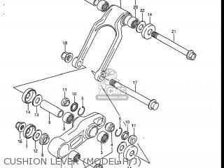 CUSHION LEVER (MODEL H/J) - RM125 1986 (G) USA (E03)