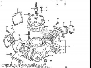 CYLINDER (MODEL H/J) - RM125 1986 (G) USA (E03)
