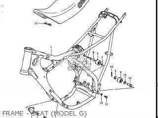 FRAME - SEAT (MODEL G) - RM125 1986 (G) USA (E03)