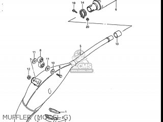 MUFFLER (MODEL G) - RM125 1986 (G) USA (E03)