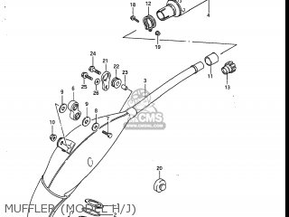 MUFFLER (MODEL H/J) - RM125 1986 (G) USA (E03)