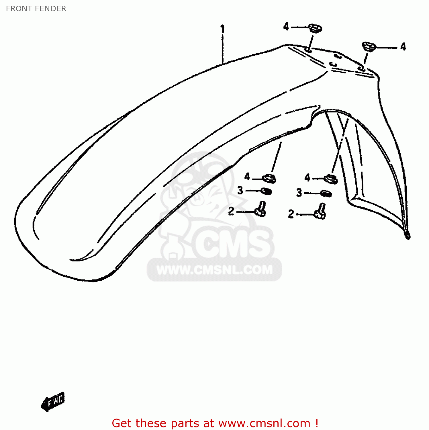 FRONT FENDER RM125 1987 (H) (E01 E02 E04 E24)