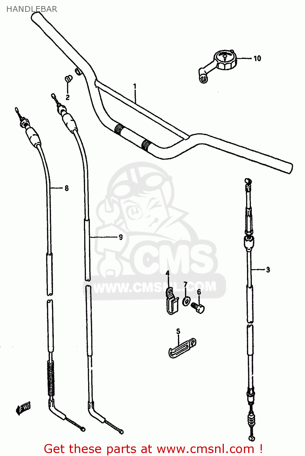 HANDLEBAR RM125 1987 (H) (E01 E02 E04 E24)