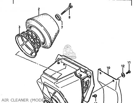 AIR CLEANER (MODEL G) - RM125 1987 (H) (E01 E02 E04 E24)
