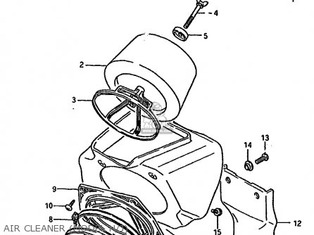 AIR CLEANER (MODEL H/J) - RM125 1987 (H) (E01 E02 E04 E24)