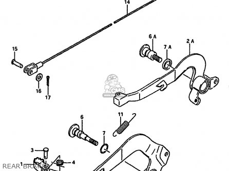 REAR BRAKE - RM125 1987 (H) (E01 E02 E04 E24)