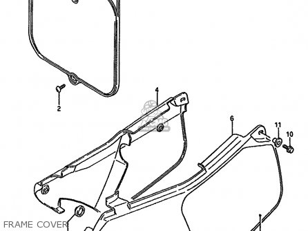 FRAME COVER - RM125 1987 (H) (E01 E02 E04 E24)