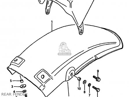 REAR FENDER - RM125 1987 (H) (E01 E02 E04 E24)