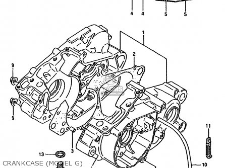 CRANKCASE (MODEL G) - RM125 1987 (H) (E01 E02 E04 E24)