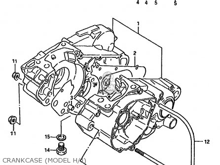 CRANKCASE (MODEL H/J) - RM125 1987 (H) (E01 E02 E04 E24)