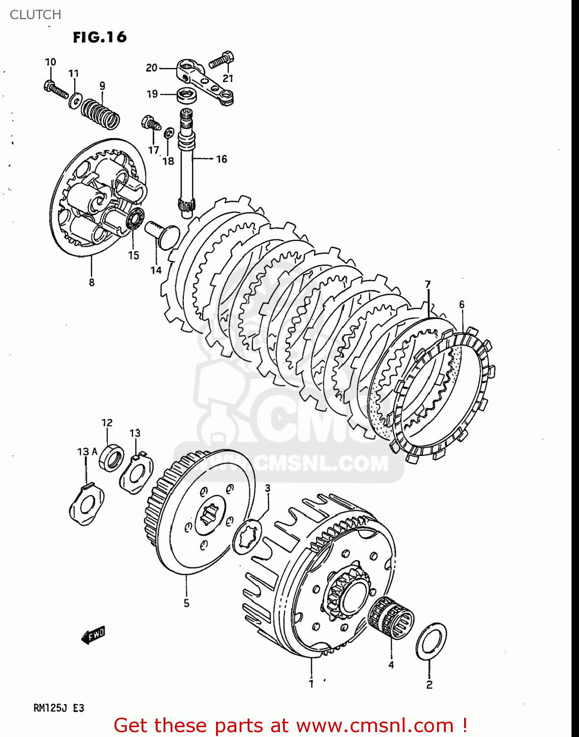CLUTCH RM125 1987 (H) USA (E03)
