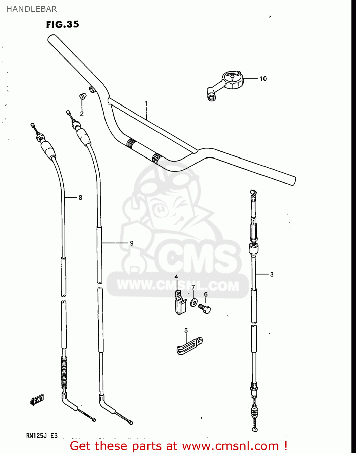 HANDLEBAR RM125 1987 (H) USA (E03)